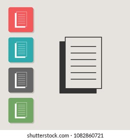 Document - vector icon. Symbol for web, infographics, print design and mobile UX/UI kit. Vector illustration, EPS10.