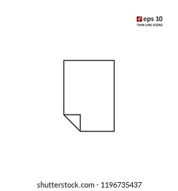 Document - vector icon. Symbol for web, infographics, print design and mobile UX/UI kit. Vector illustration, EPS10.