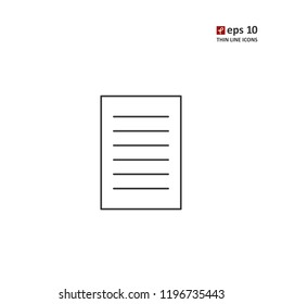 Document - vector icon. Symbol for web, infographics, print design and mobile UX/UI kit. Vector illustration, EPS10.