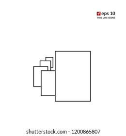 Document - vector icon. Symbol for web, infographics, print design and mobile UX/UI kit. Vector illustration, EPS10.
