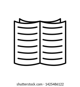 Document vector , icon template book silhoette illustration , emblem isolated simple vector for company icons