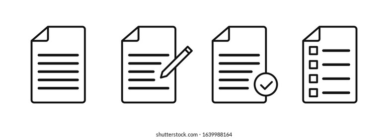 Document vector icons isolated. File vector icon. Accept file sign or symbol. EPS 10