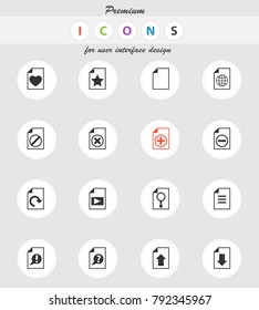 document vector icons for web and user interface design