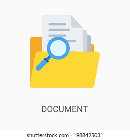 Document vector illustration background in flat style. Suitable for web banners, social media, postcard, presentation and many more.
