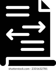 document Vector illustration on a transparent background. Premium quality symbols. Glyphs  vector icon for concept and graphic design.