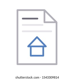 document vector line color icon 