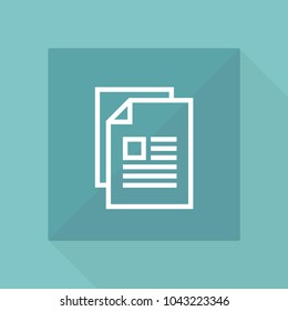 Document vector line icon