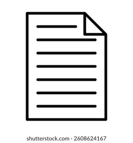 Document Vector Line Icon Design