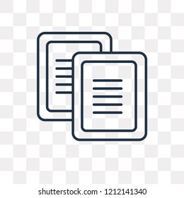Document vector outline icon isolated on transparent background, high quality linear Document transparency concept can be used web and mobile