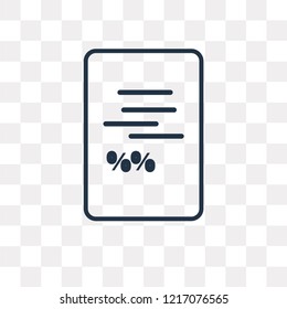 Document vector outline icon isolated on transparent background, high quality linear Document transparency concept can be used web and mobile