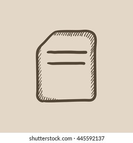 Document vector sketch icon isolated on background. Hand drawn Document icon. Document sketch icon for infographic, website or app.