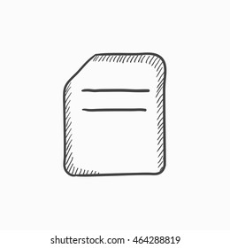 Document vector sketch icon isolated on background. Hand drawn Document icon. Document sketch icon for infographic, website or app.