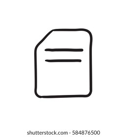 Document vector sketch icon isolated on background. Hand drawn Document icon. Document sketch icon for infographic, website or app.