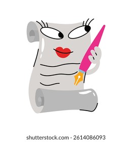 Document Vector Sticker. Eps 10 File 