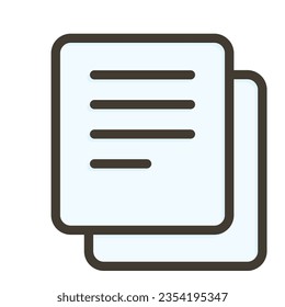 Document Vector Thick Line Filled Colors Icon For Personal And Commercial Use.
