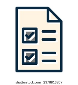 Document Vector Thick Line Filled Dark Colors Icons For Personal And Commercial Use.
