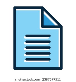 Document Vector Thick Line Filled Dark Colors Icons For Personal And Commercial Use.
