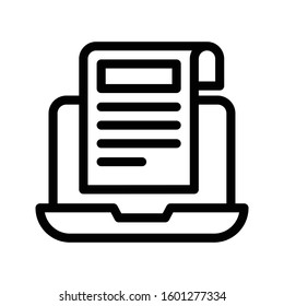 document vector thin line icon 