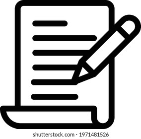 document vector thin line icon