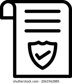 document vector thin line  icon