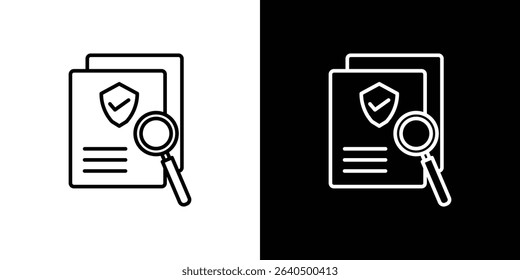 Document verification icon Graphic vector set for ui design