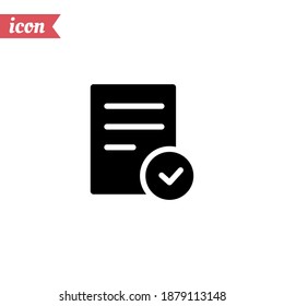 document verification icon. Vector illustration EPS 10.
