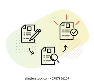 Document Verification Process - Icon as EPS 10 File