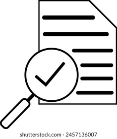 Document - verify - result vector icon eps 10 