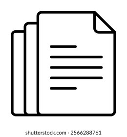 Document Versioning icon line vector illustration