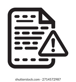 Documento con el signo de advertencia información importante y riesgos potenciales representados