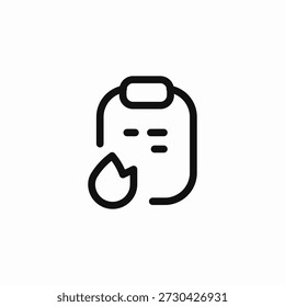Vector de signo de icono de gota de agua de documento