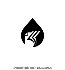 document water drop logo design vector sign