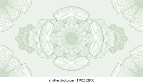 Document watermark. Banknotes. Illustration. Detailed design. 