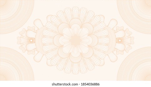 Document watermark. Banknotes. Intense illustration. Detailed design. 