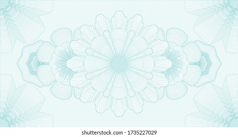 Document watermark. Guilloche background. Artistic illustration. 