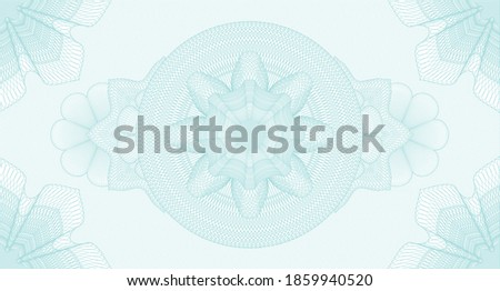 Document watermark. Guilloche background. Illustration. Detailed design. 