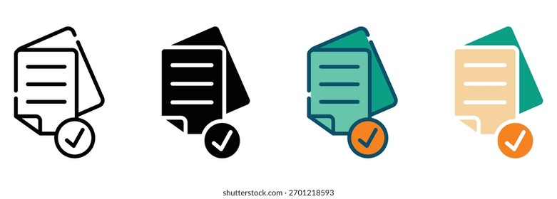 document web icon multiple style collection