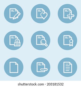 Document web icon set 2 ,  blue buttons