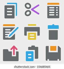Document web icons color icons