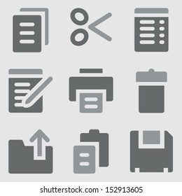 Document web icons greyscale icons
