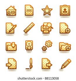 Document web icons, set 2. Brown series.