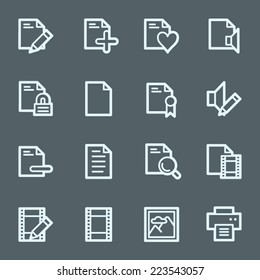 Document web icons set