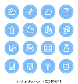 Document web icons set