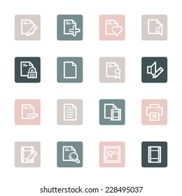 Document web icons set