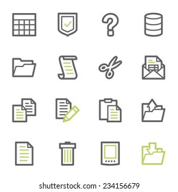 Document web icons set