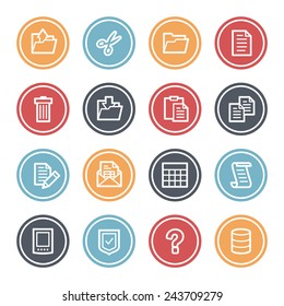Document web icons set