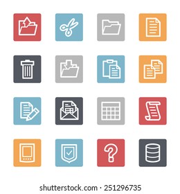 Document web icons set