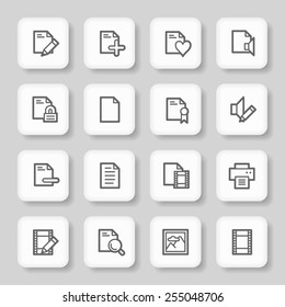 Document web icons set