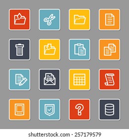 Document web icons set