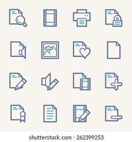 Document web icons set